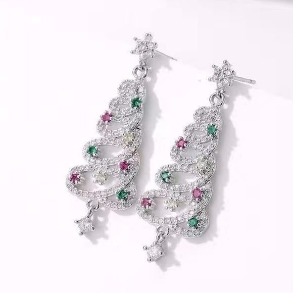 πHOLIDAY TREESπ²π² BEAUTIFUL TREES MADE OF METAL ALLOY EMBELLISHED BY ZIRCON - Picture 1 of 4